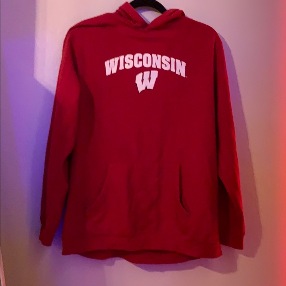red wisconsin sweatshirt